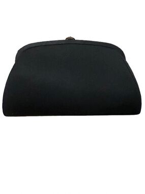 Vintage 1960s Classic Black Clutch Bag